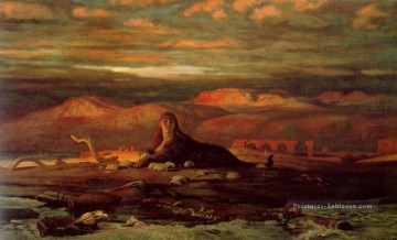  sea Peintre - Le symbole du Sphinx de la mer Elihu Vedder